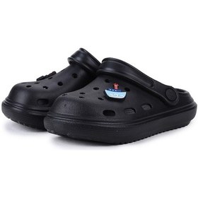 Resim Kiko Kids Eva Plaj Havuz Okul Kreş Çocuk Terlik Twg 755 Siyah 