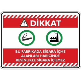 Resim İsg Tabelam 50x70cm/Kompozit/Bu Fabrikada Sigara İçme Alanları Haricinde Kesinlikle Sigara İçilmez 