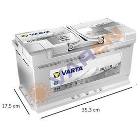 Resim Varta Akü 12 V 95Ah Amper Agm G14-A5 Start Stop Akü 