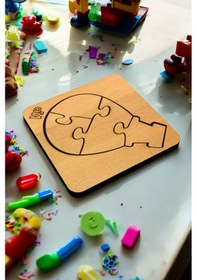 Resim Plywood Ahşap Boyanabilir Çocuklar Puzzle Boya Setli Balon 