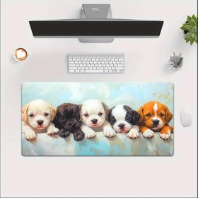 Resim 70X30 CM SEVİMLİ KÖPEK TEMALI KAYDIRMAZ TABAN SPEED YÜZEY OYUNCU MOUSE PAD GAMİNG 