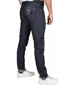 Resim Iç Astarlı Slim Fit. Likralı Erkek Kot Pantolon 1242 Lacivert 