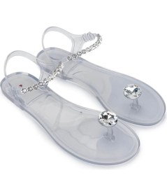 Resim Menghi Kadın Pvc Şeffaf Parmak Arası Sandalet 774 828E Bn Sndlt Y25 Glass 