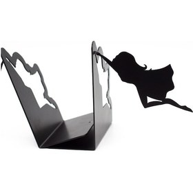 Resim Süper Peri Desenli Metal Kitap Desteği - Kitap Tutucu - Ev Ve Ofis Dekoratif Aksesuar 2 Li Set 