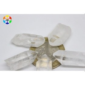 Resim Mini Boy Uçlu Berrak Bebek Kristal Kuvars Ham Doğal Parçalar 