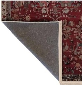 Resim rugs modern Mira Vintage Bej Kırmızı Geleneksel Temalı Desenli Dokuma Taban Yıkanabilir Halı miravintage08, 150 x 300 