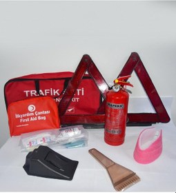Resim Dikdörtgen Trafik ve İlkyardım Seti Çantası Reflektör ve Mapeks A 