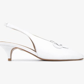 Resim Valmenti Kadın Hakiki Deri Beyaz Slingback Ayakkabı VLM7262 - 39 
