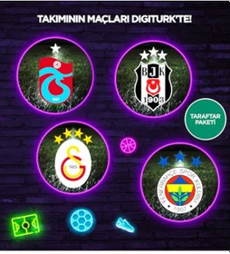 Resim Digiturk 4 Büyükler Taraftar Paketi (FB-GS-BJK-TS) Uydu Kurulumlu 