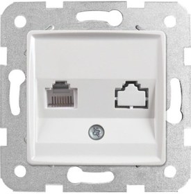 Resim Linnera Beyaz Telefon Prizi Tekli Nümeris Çerçevesiz - 90440013 