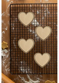 Resim Kalbim Kurabiye Kalıbı, Hamur Şekillendirici, Bisküvi Kalıbı, Kolay Kesim Ucu Beyaz 