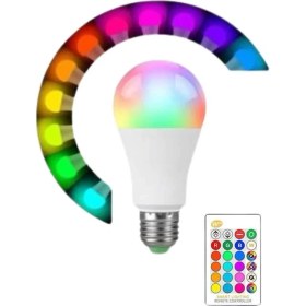 Resim Marsilyan Akıllı Rgb LED Ampul LED Uzaktan Kumandalı Renk Değiştiren Ampul - MCT9066-9251 
