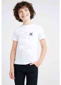 Resim Böcek Çizimi Baskılı Unisex Çocuk Beyaz T-Shirt 