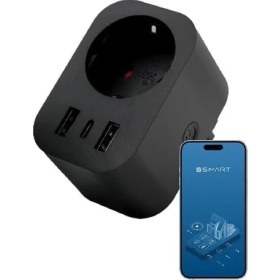 Resim Wi-Fi Priz USB Type-C Akım Korumalı Uzaktan Kontrol 