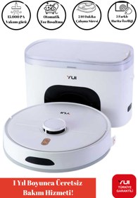 Resim Yui RS16 Pro 15.000 Pa Akıllı Robot Vacuum & Mop Süpürge Beyaz (YUI TÜRKİYE GARANTİLİ) 