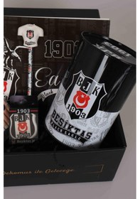Resim Dekomus Gıft Box Özel Kutulu Lisanslı Beşiktaş Kırtasiye ve Boyama Seti Büyük Boy Kumbara İle Beraber 