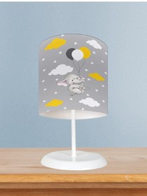 Resim Mekta Home Bebek Ve Çocuk Odası Tatlı Fil Ve 3 Balon Desenli Abajur 