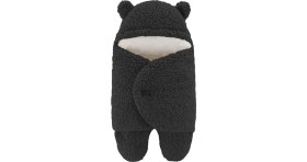 Resim Bundera Nesli Yeni Doğan 0-6 Ay Bebek Dış Kundak Uyku Tulumu Wellsoft Peluş Kapüşonlu Sarma Battaniye 