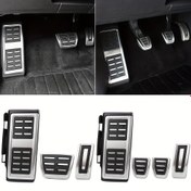 Resim LHD Araba Pedalı Kapağı VW için Tiguan 2017-2020 için Passat B8 için Golf 7 için T-cross için T-roc Troc için Skoda için Octavia A7 için Koltuk için Leon 5F MK3 için 