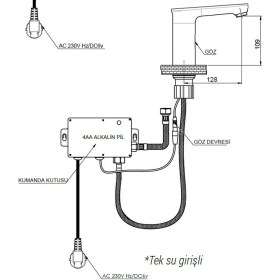 Resim Gpd Fotoselli Tek Su Girişli Lavabo Bataryası Altın FLB13-A-2 