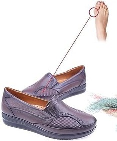 Resim 2505 Kadın Hakiki Deri Ortopedik Ayakkabı Kahve 3 