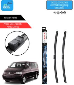 Resim Vw Transporter Uyumlu 2003-2013 Bosch Aerotwin Araca Özel Ön Silecek Takımı 650-400mm 
