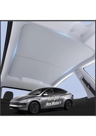 Resim Sunshine011 Model Y 2025 Tek Elle Takılır Tavan Stor Perde Renkli Taşıma Çantalı 