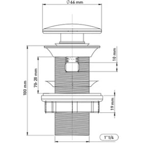 Resim İzyapi Beyaz Taşma Delikli Seramik Aç Kapa Körüklü Lavabo Sifonu 