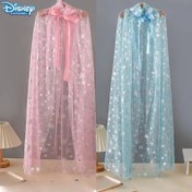 Resim 1 adet Disney Elsa Pelerin, Cadılar Bayramı Noel Kostümü Kadınlar Etkinlik Performans Şal Prenses Elbise Buz ve Kar Elemanlarıyla, Tatil Partileri, Akşam Törenleri, Doğum Günü Yemekleri için Uygun 