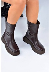 Resim Fox Shoes Kahverengi Kalın Tabanlı Günlük Kadın Bot L610067109 
