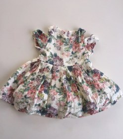 Resim Bilge Bebek Kız Bebek Soft Dokuma Organik Pamuk Saç Bantlı Müslin Elbise Çok Renkli 