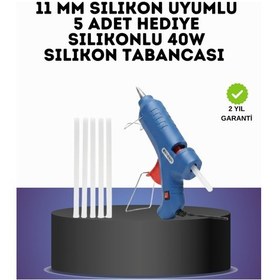Resim 40w Sıcak Silikon Tabancası 5 Silikon Hediyeli Dayanıklı Tasarım 