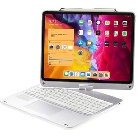 Resim Apple Uyumlu iPad, Pro 11inç M4 2024 Kılıf Kablosuz Dönebilen Klavyeli Kılıf Keyboard A2836 A2837 A3006 