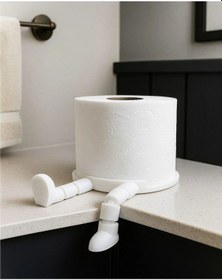 Resim Pratik Dekoratif Tasarım Tuvalet Kağıdı Tutucu Çap 10 X 11 Cm 