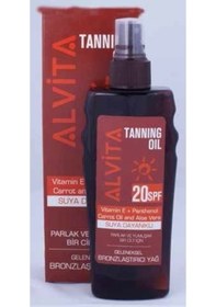 Resim Alvita Havuç Ve Aloe Vera SPF 20+ Bronzlaştırıcı Güneş Yağı 200 ML 