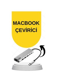 Resim Macbook Pro/air Uyumlu Usb Type-c 8 In 1 Hub Dönüştürücü Çevirici Çoklayıcı Usb Hdmı Micro Sd 8 Girişli 