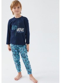 Resim Roly Poly 3049 Move Running Faster Erkek Çocuk Kısa Kol Pijama Takım 001 