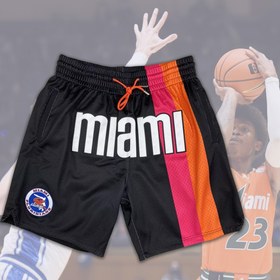 Resim Miami Floridian Çizgili Siyah Şort - L 