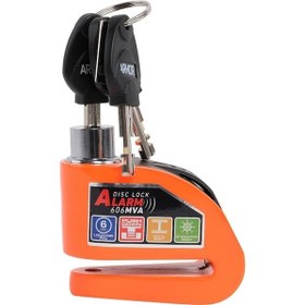 Resim Armor Alarmlı Motorsiklet Disk Kilidi Çelik Gövde 606 Mva 6mm-turuncu 