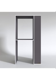 Resim Kenzlife Çamaşır-Kurutma Makinesi Dolabı Demyan Gri 180*090*60 Banyo Kapaksız Arkalıksız Çok Renkli 