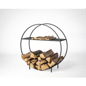 Resim Metal Dekoratif Odunluk Şömine Yanı Odun Rafı Diğer 