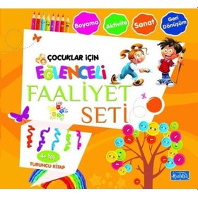 Resim Çocuklar İçin Eğlenceli Faaliyet Seti Turuncu Kitap 4 Yaş Üzeri- Parıltı Yayınları 