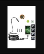 Resim qasul Yeni Nesil Su Geçirmez Endoskop Yılan Video Kamera Led'li 5 Metre 7 Mm Sert Kablo 