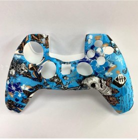 Resim Ps5 Dualsense Silikon Kılıf Desenli Skull Blue 