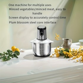 Resim Çok Amaçlı Ev Tipi Et Kıyma Makinesi, Elektrikli Blender, Bebek Yemeği Dilimleyici ve Mutfak Robotu - 500W Yüksek Güçlü Büyük Kapasiteli Et Öğütücü (Akıllı Ekran Yok) - Çeşitli Pişirme İhtiyaçlarını Karşılar 