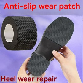 Resim Yüksek Topuklu Ayakkabılar, Spor Ayakkabılar ve Sandaletler için Kaymaz Kendinden Yapışkanlı Ayakkabı Tamir Bandı Rulo - Gürültüsüz, Kokusuz, 5cm/10cm Genişlik Seçenekleri, Geliştirilmiş Tutuş için Siyah Dokulu Yüzey, Ayakkabı Aksesuarları 