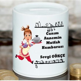 Resim Anneler Günü Hediyesi - Isimli Mutfak Kumbarası 