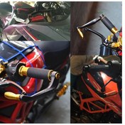 Resim Manet Koruma Motosiklet Gidon Manet Koruyucu Kirmizi 