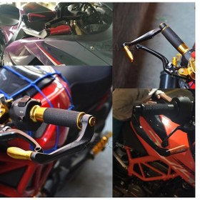 Resim Manet Koruma Motosiklet Gidon Manet Koruyucu Kirmizi 