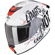 Resim Scorpion Exo-jnr Air Boum Kapalı Çocuk Motosiklet Kaskı Beyaz Siyah 